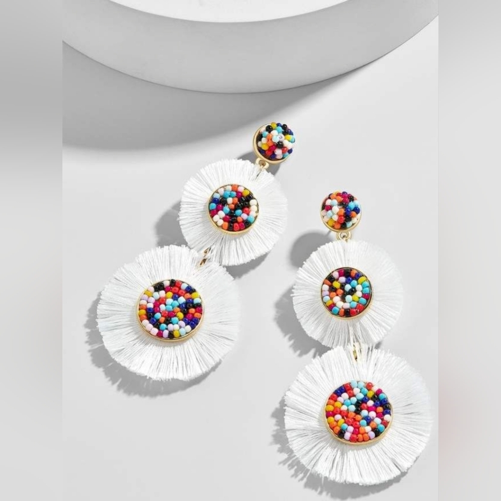 Sugarfix Baublebar, Stack Fringe Drop Beaded Earrings color Rainbow